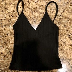 SOLD Black ribbed cropped cami